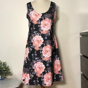 COWCOW Floral Skater Mini Dress